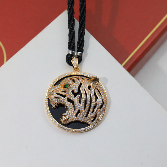 ¡®Eternal Jewelry¡ Openwork Tiger Cord Pendant Necklace