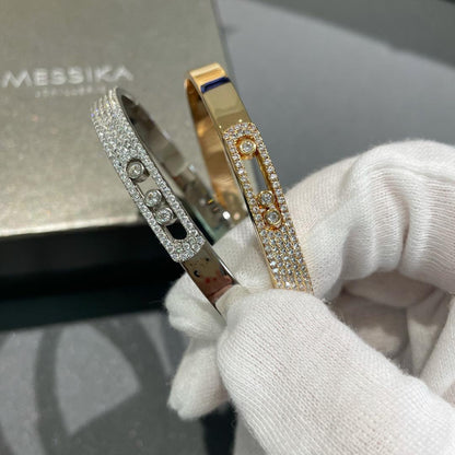 [Eternal jewelry]Move Noa Rose Gold Pavé Diamond Bangle Bracelet