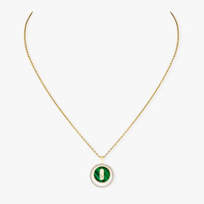 [Eternal jewelry]LUCKY MOVE 1 DIAMOND MALACHITE GOLD DIAMOND NECKLACE