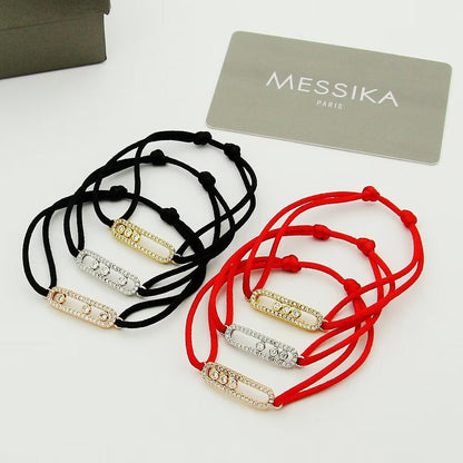 [Eternal jewelry]Messika Care(s) pink cord pavé bracelet