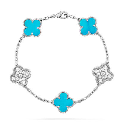 [Eternal Jewelry] CLOVER 5 MOTIF TURQUOISE BRACELET COLLECTION