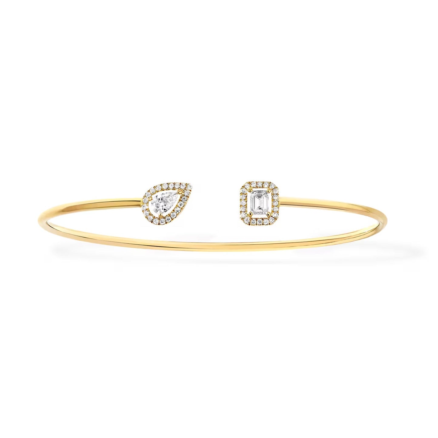 [Eternal jewelry]JONC FLEX MY TWIN TOI & MOI SILVER DIAMOND BRACELET