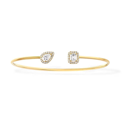 [Eternal jewelry]JONC FLEX MY TWIN TOI & MOI SILVER DIAMOND BRACELET