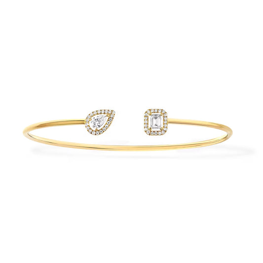 [Eternal jewelry]JONC FLEX MY TWIN TOI & MOI SILVER DIAMOND BRACELET