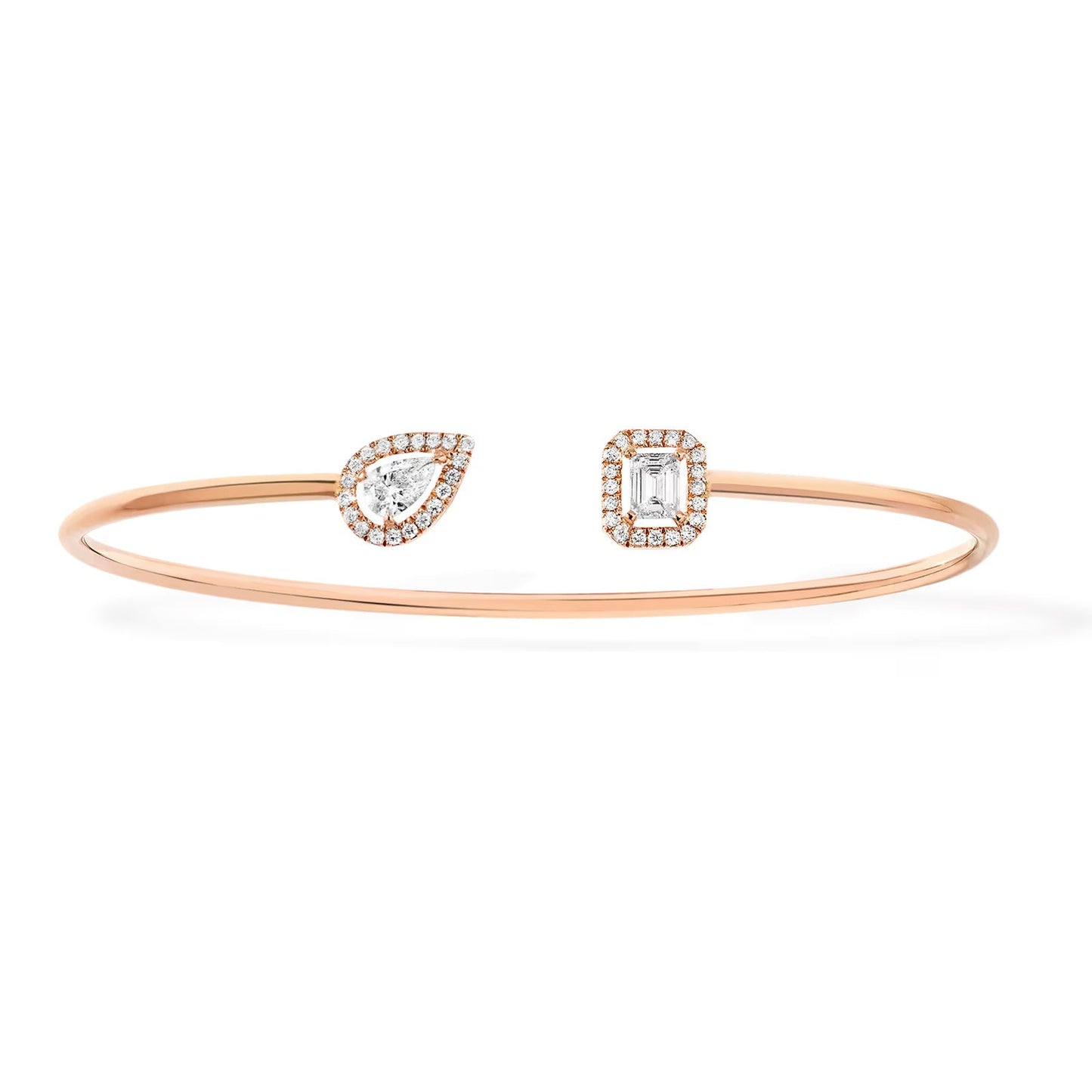 [Eternal jewelry]JONC FLEX MY TWIN TOI & MOI SILVER DIAMOND BRACELET