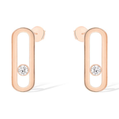 [Eternal jewelry]MOVE UNO SMALL 1 DIAMOND EARRINGS
