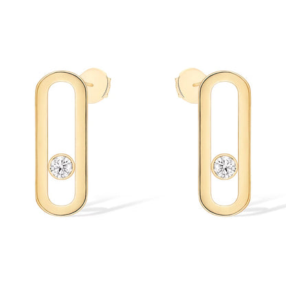 [Eternal jewelry]MOVE UNO SMALL 1 DIAMOND EARRINGS