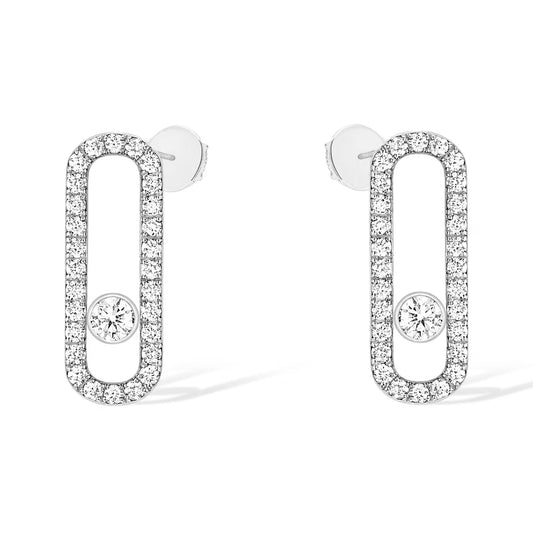 [Eternal jewelry]MOVE UNO STUD DIAMOND PAVED EARRINGS