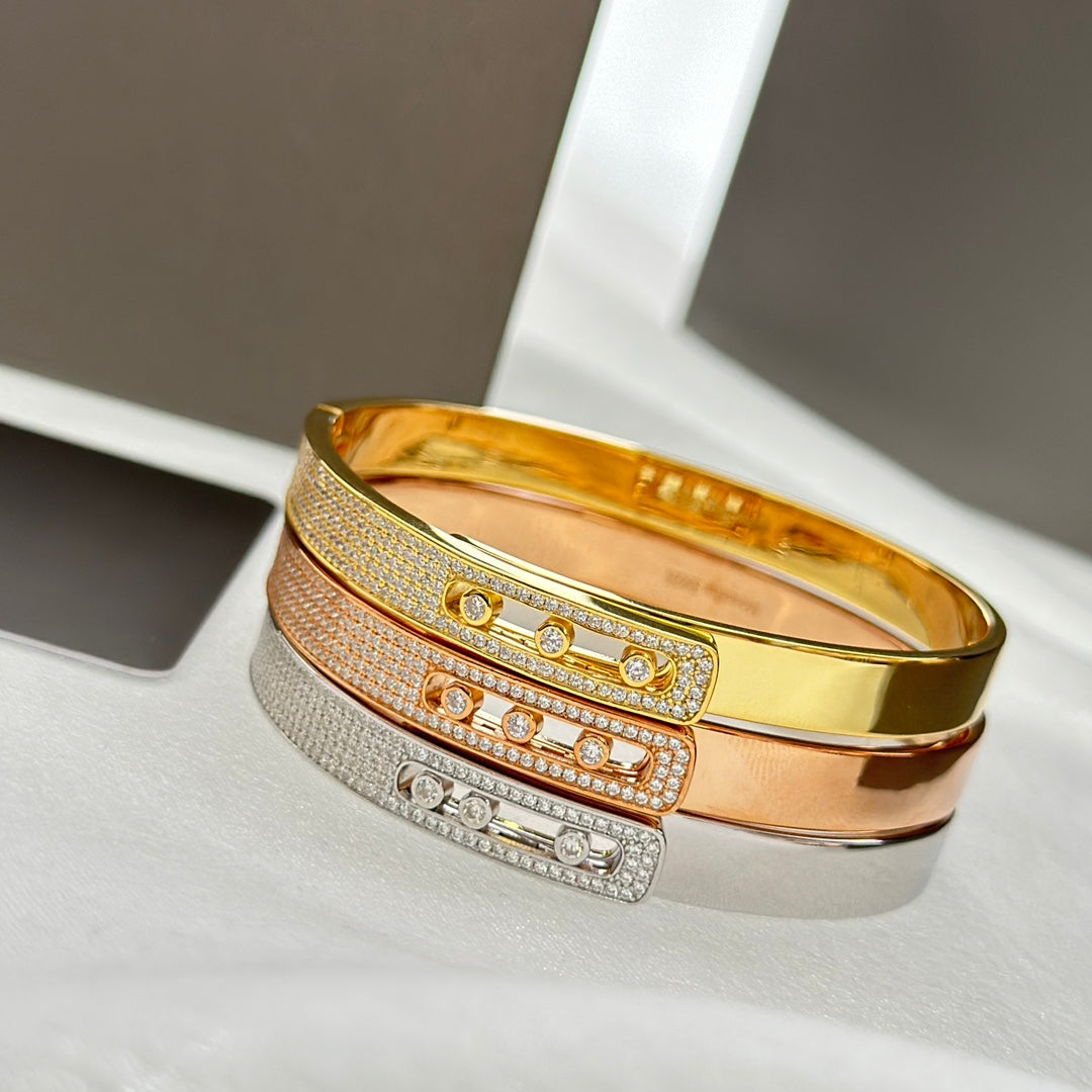 [Eternal jewelry]Move Noa Rose Gold Pavé Diamond Bangle Bracelet