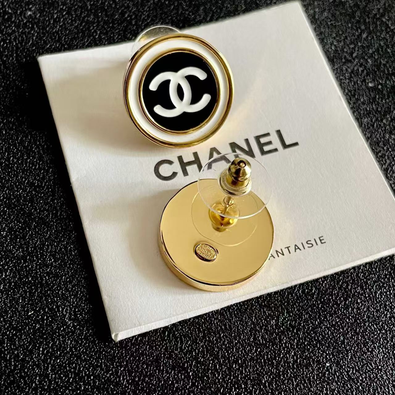 [Eternal Jewelry]Classic Double C Stud Earrings