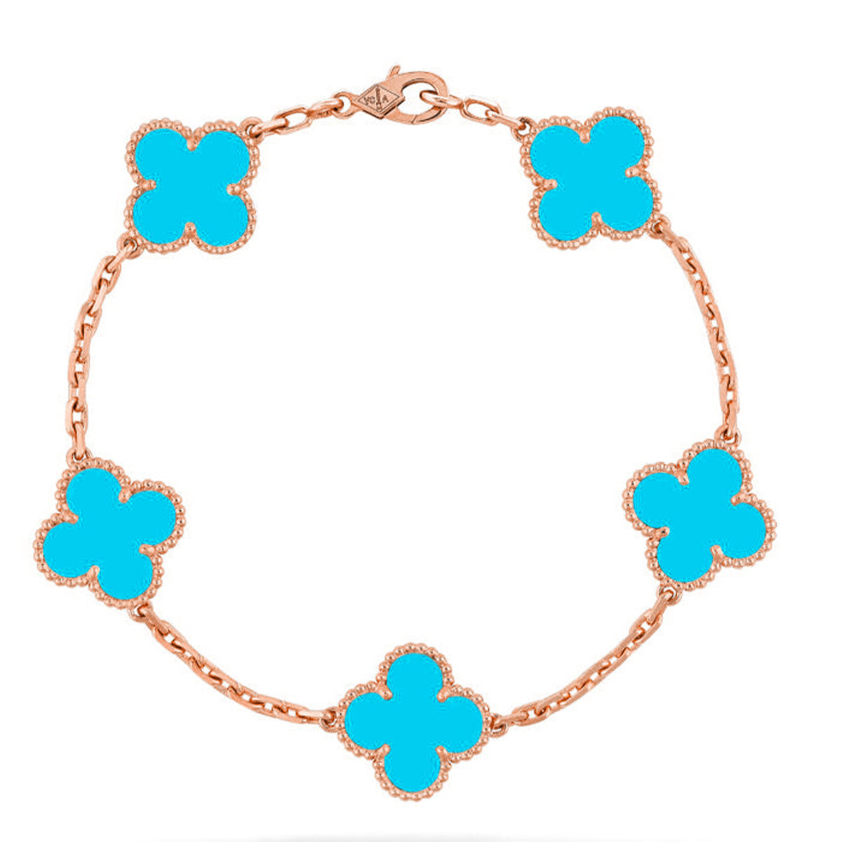 [Eternal Jewelry] CLOVER 5 MOTIF TURQUOISE BRACELET COLLECTION