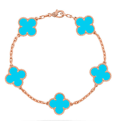 [Eternal Jewelry] CLOVER 5 MOTIF TURQUOISE BRACELET COLLECTION