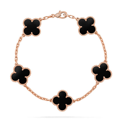 [Eternal Jewelry] CLOVER 5 MOTIF ONYXS BRACELET COLLECTION