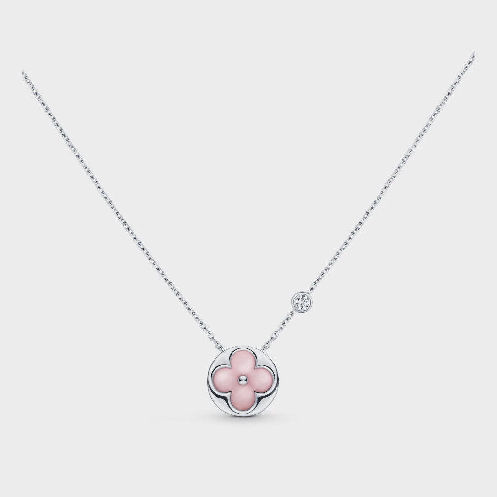 [Eternal Jewelry]SUN MOTIF PINK MOP SILVER BRACELET