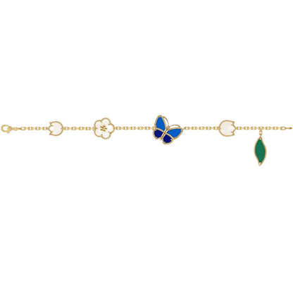 [Eternal jewelry]LUCKY SPRING BUTTERFLY 5 MOTIF BRACELET