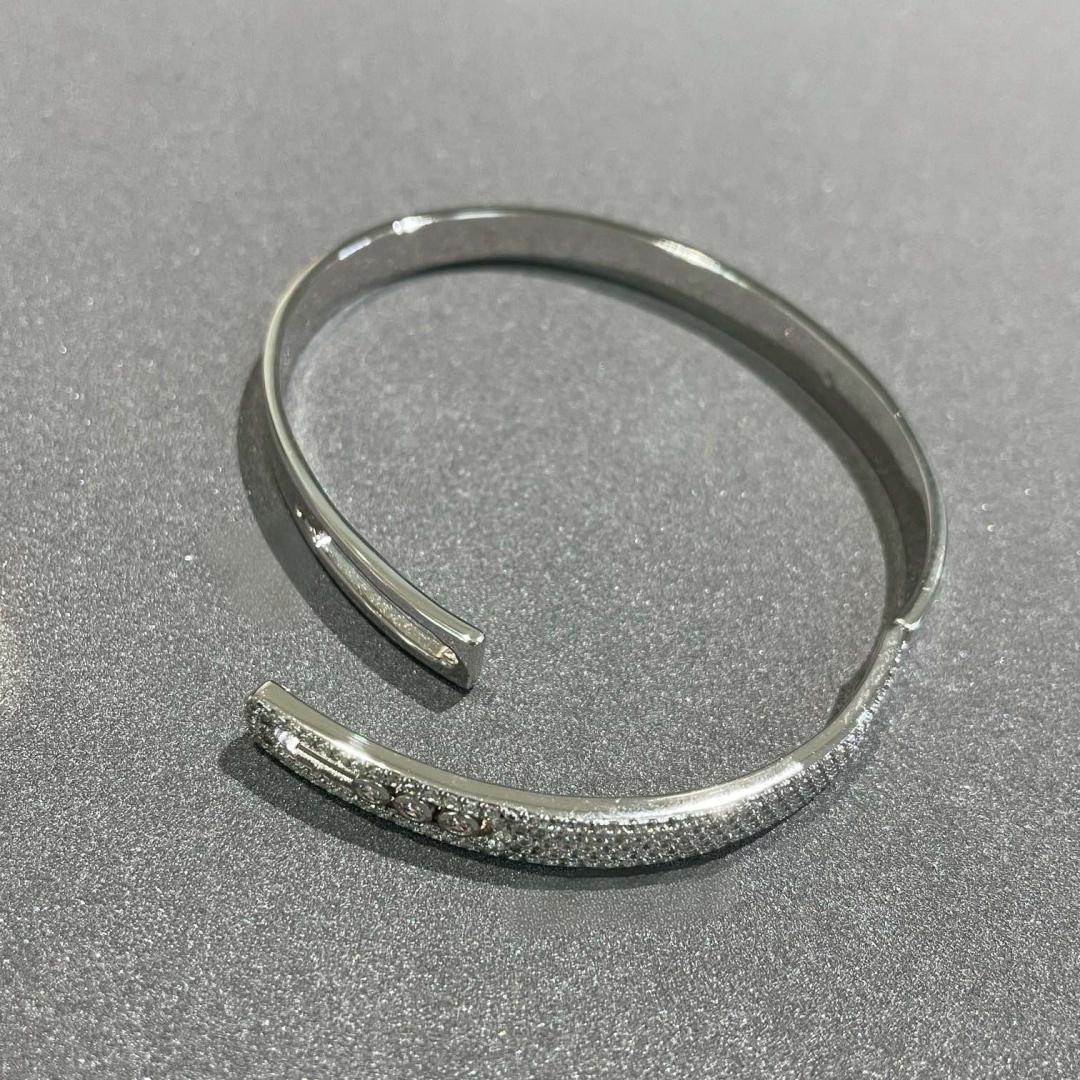 [Eternal jewelry]Move Noa Rose Gold Pavé Diamond Bangle Bracelet