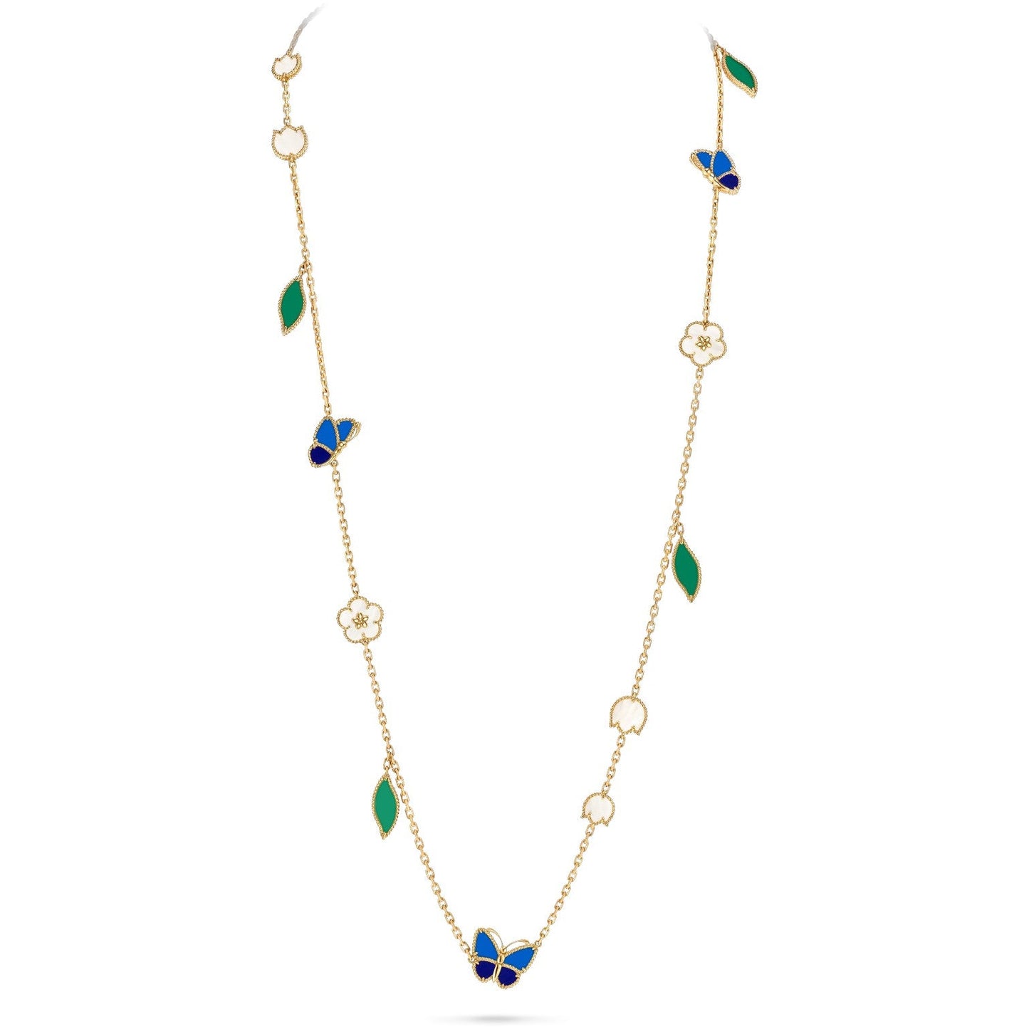[Eternal jewelry]LUCKY SPRING BUTTERFLY 15 FLOWER NECKLACE