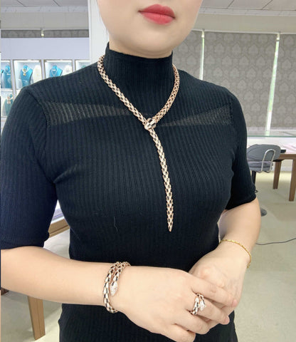 [✨Eternal Jewelry✨] High-End Bespoke Black Onyx Serpent Necklace
