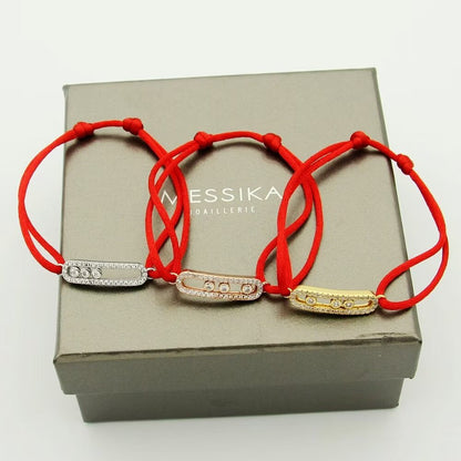 [Eternal jewelry]Messika Care(s) pink cord pavé bracelet