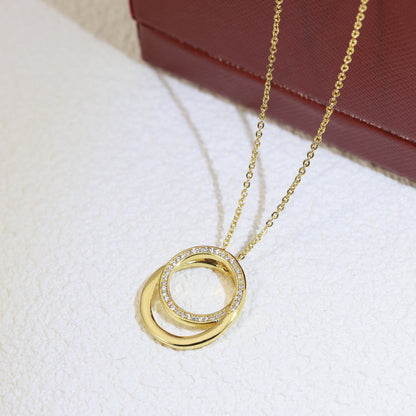 ¡®Eternal Jewelry¡¯Double Circle Pendant Necklace