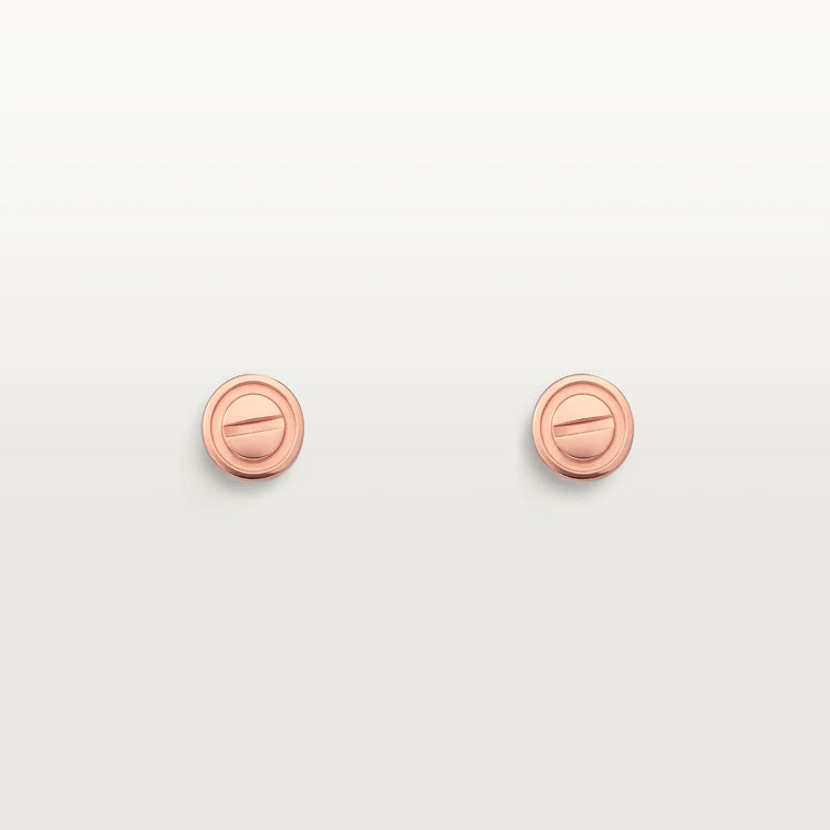 [Eternal Jewelry]LOVE EARRINGS PINK GOLD 10MM