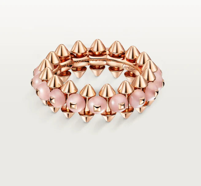 [Eternal Jewelry]CLASH ELEGANT ROSE GOLD RING FEATURING NATURAL AGATE