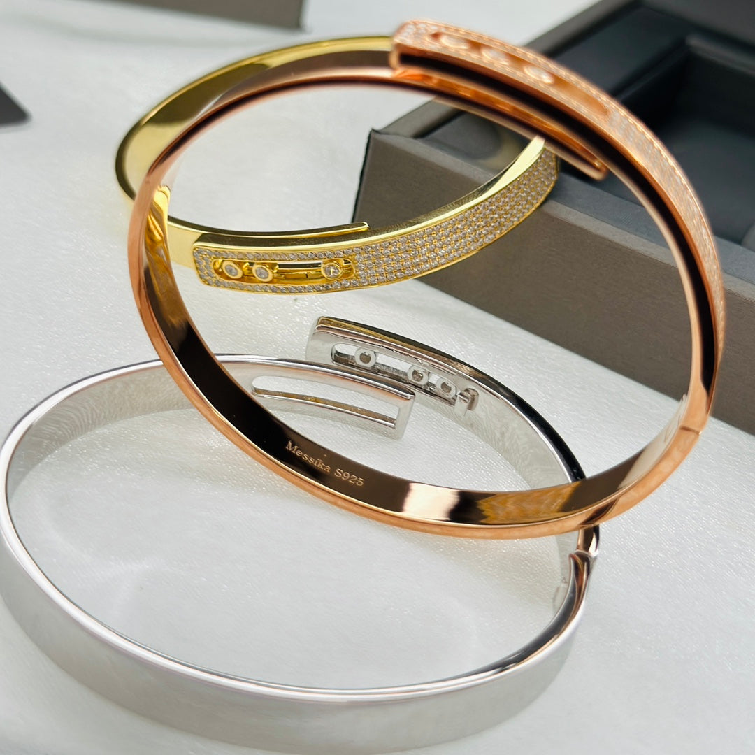 [Eternal jewelry]Move Noa Rose Gold Pavé Diamond Bangle Bracelet