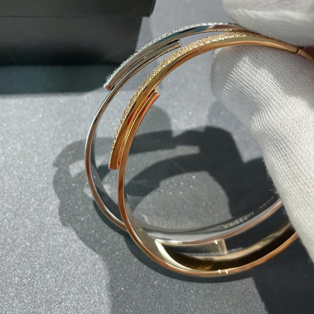 [Eternal jewelry]Move Noa Rose Gold Pavé Diamond Bangle Bracelet