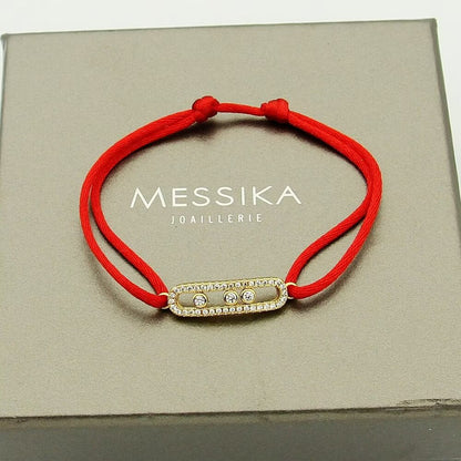 [Eternal jewelry]Messika Care(s) pink cord pavé bracelet