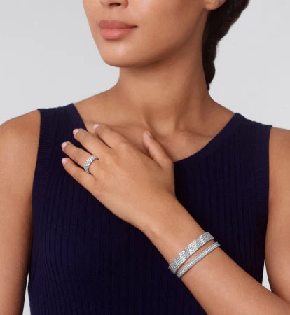 [Eternal Jewelry]Three-row diamond ring