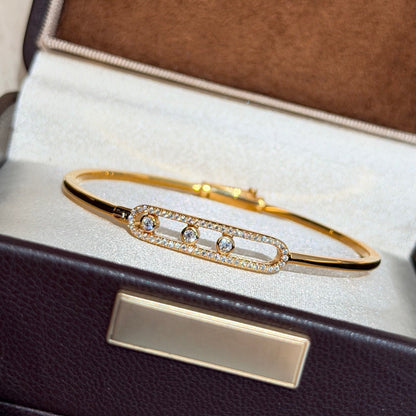 [Eternal jewelry]Move Pavé Diamond Bangle Bracelet M