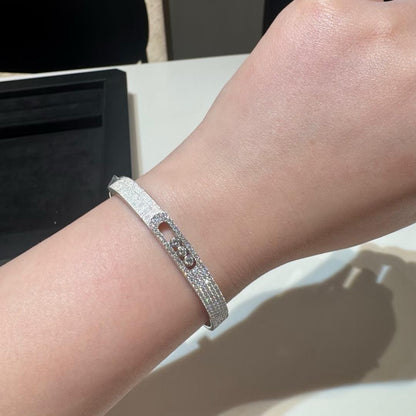 [Eternal jewelry]Move Noa Ciselé half pavé bangle