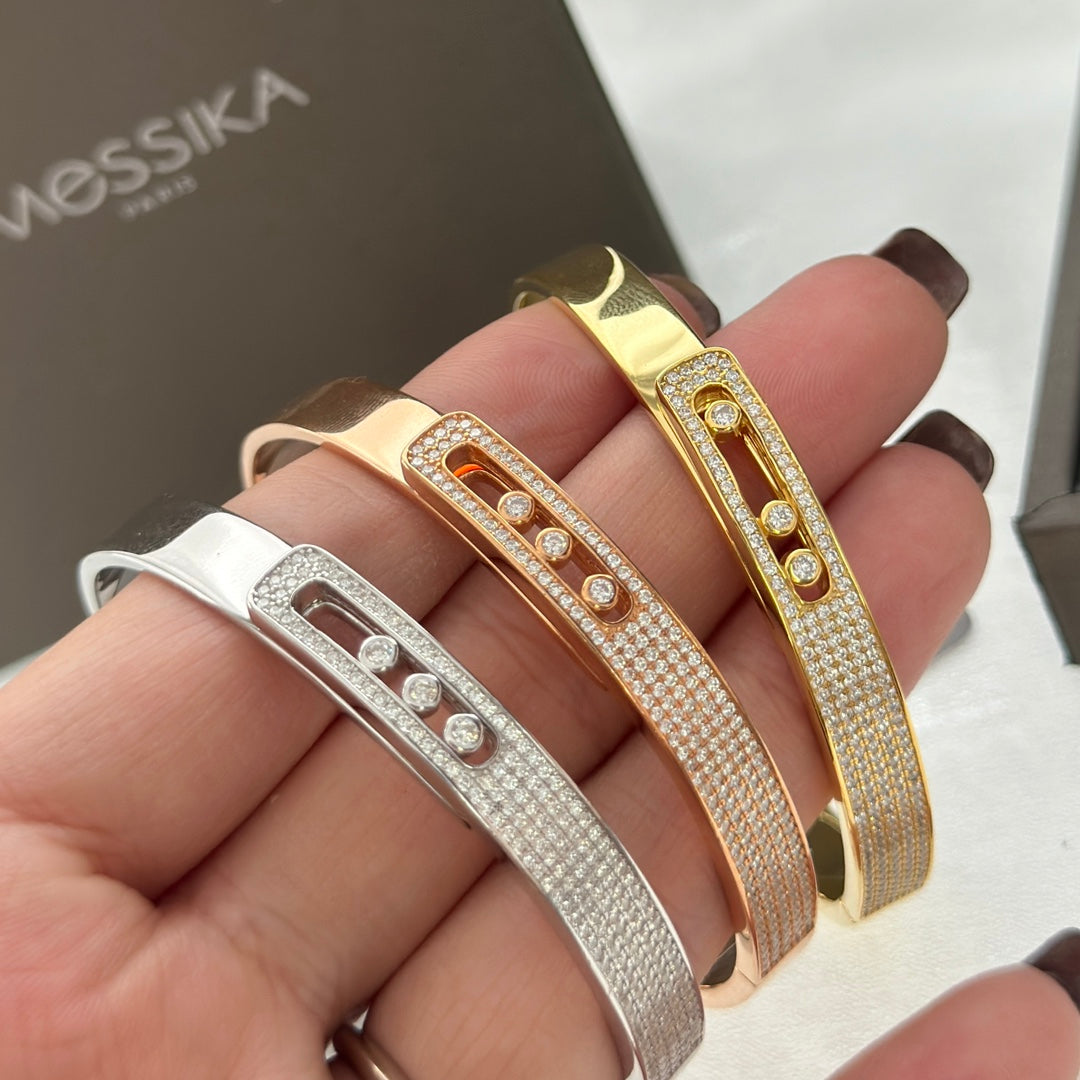 [Eternal jewelry]Move Noa Rose Gold Pavé Diamond Bangle Bracelet