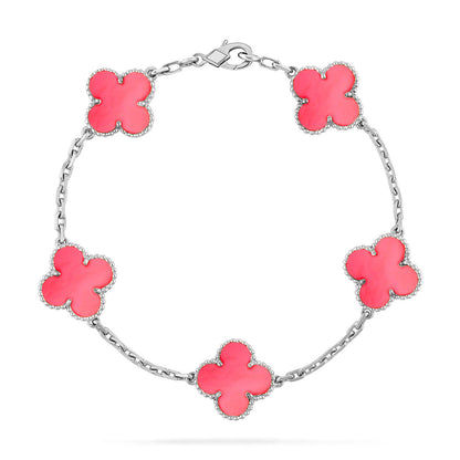 [Eternal Jewelry] CLOVER 5 MOTIFS  PINK MOP BRACELET COLLECTION