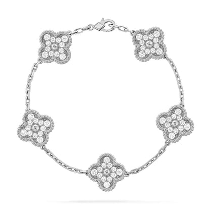 [Eternal Jewelry] CLOVER 5 MOTIF FULL DIAMOND BRACELET COLLECTION