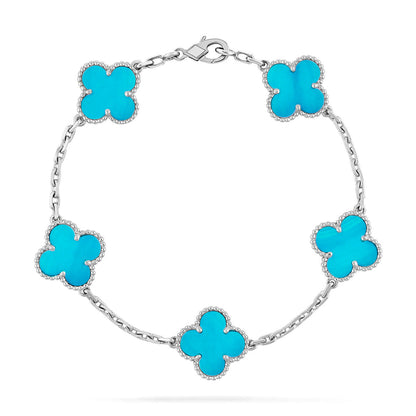 [Eternal Jewelry] CLOVER 5 MOTIF TURQUOISE BRACELET COLLECTION