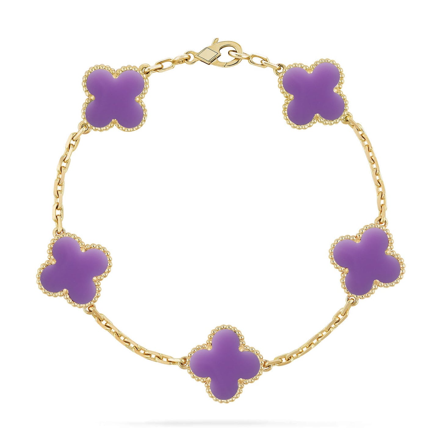 [Eternal Jewelry]CLOVER 5 MOTIF LIGHT PURPLE BRACELET COLLECTION