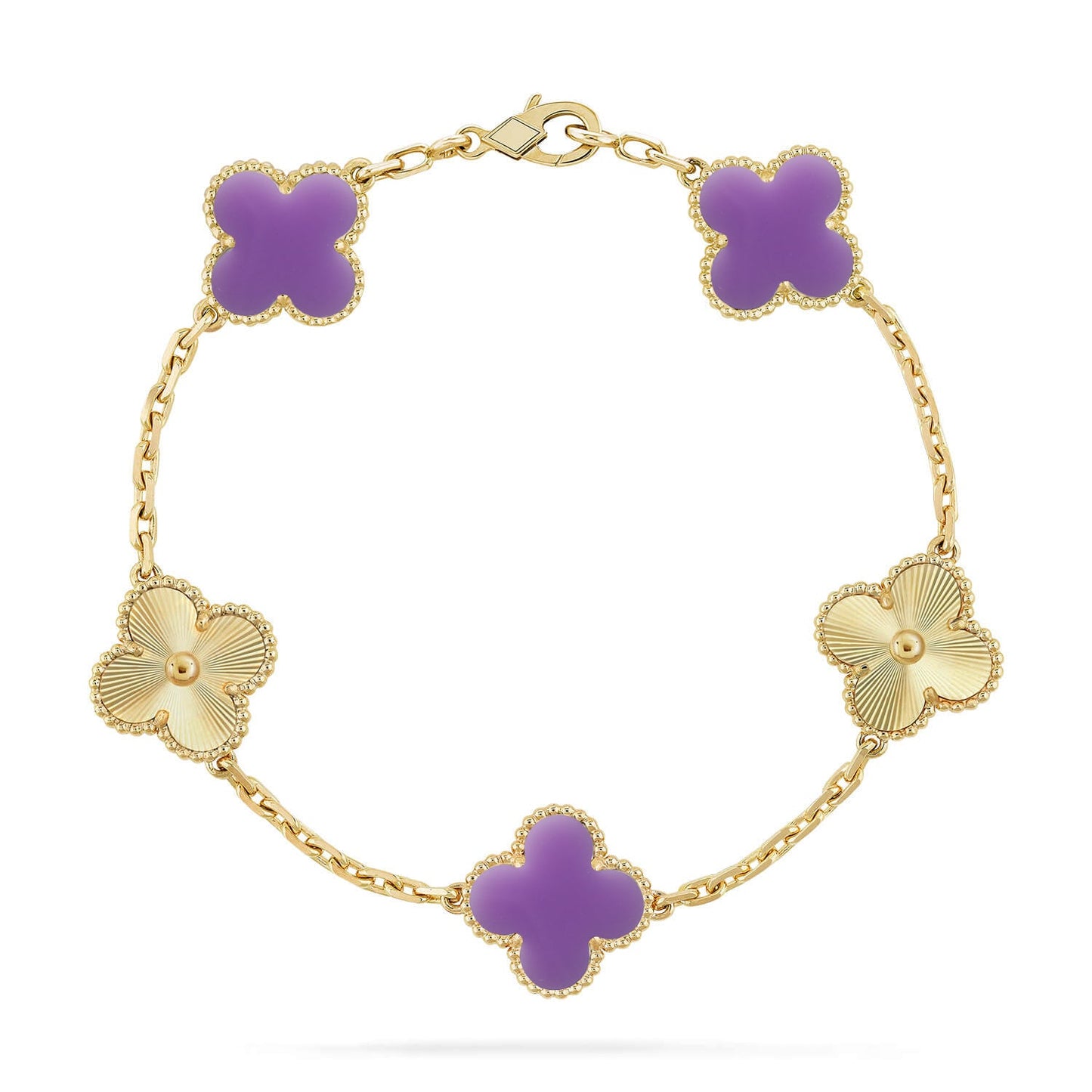 [Eternal Jewelry]CLOVER 5 MOTIF LIGHT PURPLE BRACELET COLLECTION