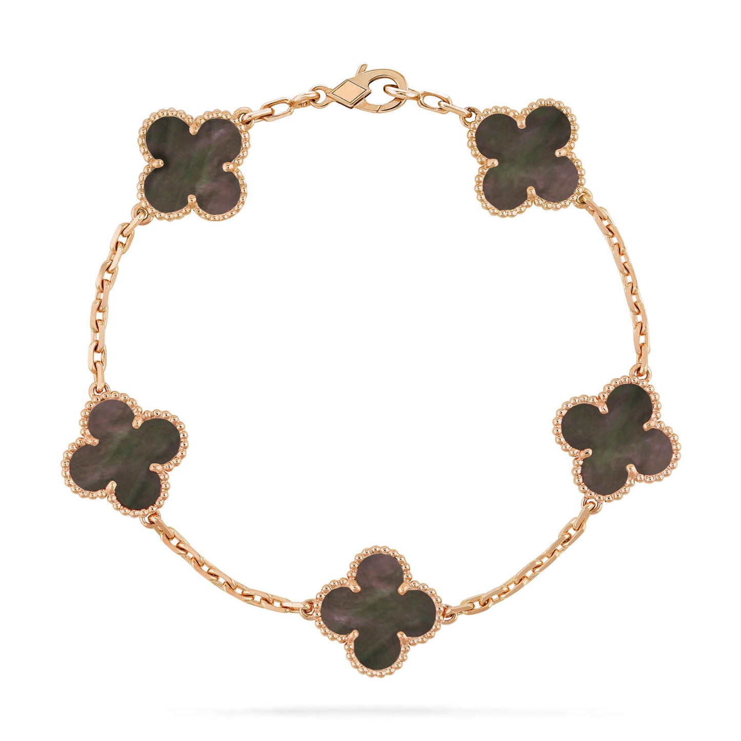 [Eternal Jewelry]CLOVER 5 MOTIF GRAY MOP  BRACELET