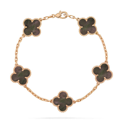 [Eternal Jewelry]CLOVER 5 MOTIF GRAY MOP  BRACELET