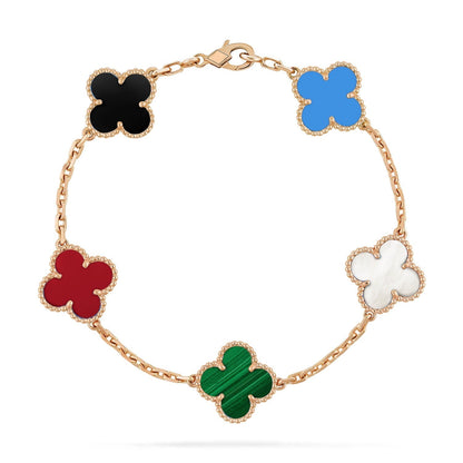[Eternal Jewelry]CLOVER 5 MOTIFS MULTICOLOR BRACELET