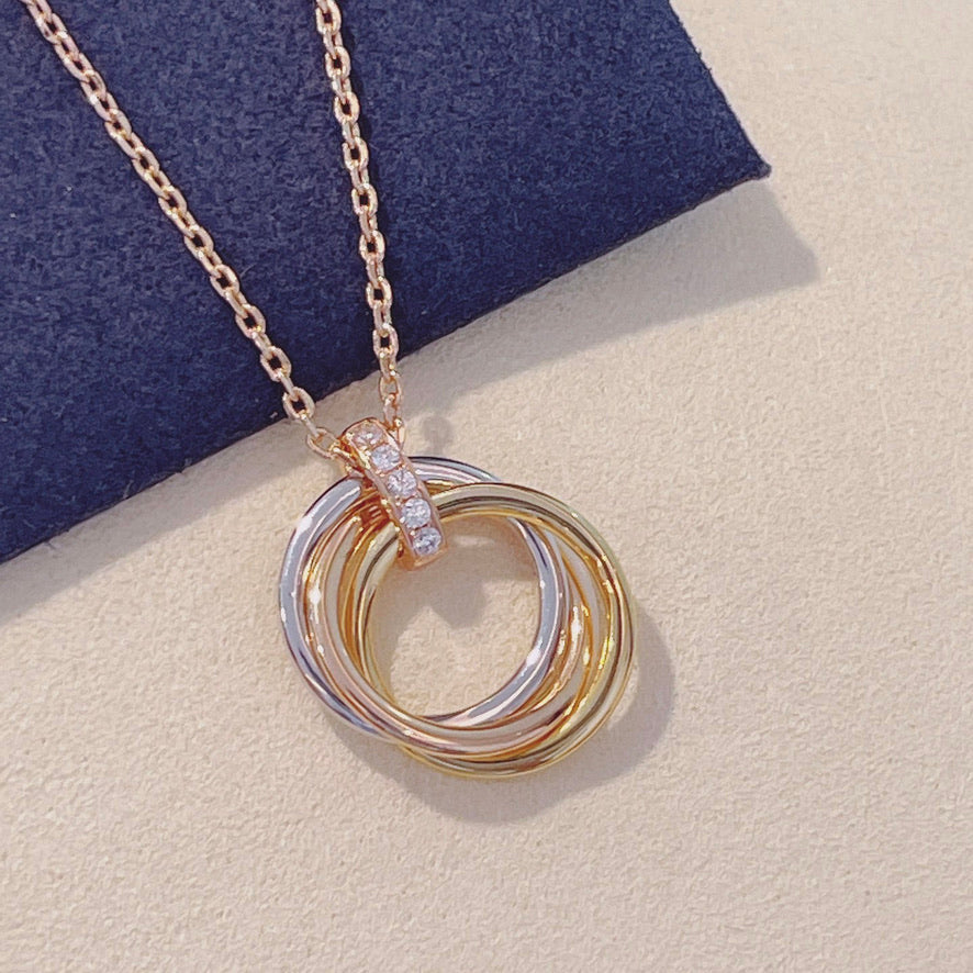 [Eternal Jewelry]TRINITY NECKLACE GOLD  DIAMONDS
