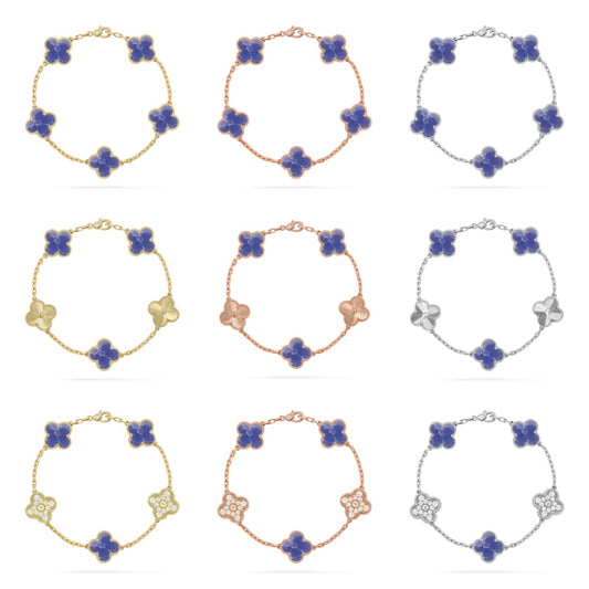 [Eternal Jewelry]CLOVER 5 MOTIF BLUE VEINS BRACELET COLLECTION