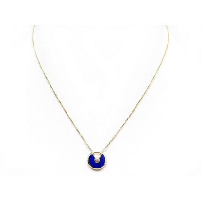 [Eternal Jewelry]AMULETTE ROSE GOLD AGATE NECKLACE