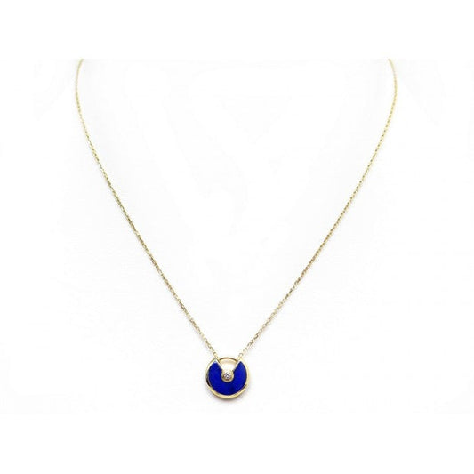 [Eternal Jewelry]AMULETTE ROSE GOLD AGATE NECKLACE
