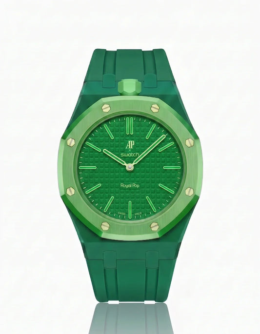Silicone Strap & Case  Royal Pop Green Eight(Customize  Colors)