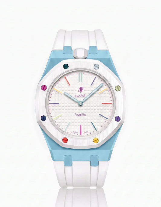 Silicone Strap & Case  Royal Pop Huit Blanc(Customize  Colors)