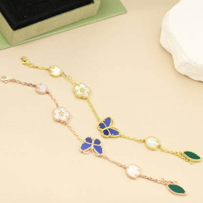 [Eternal jewelry]LUCKY SPRING BUTTERFLY 5 MOTIF BRACELET
