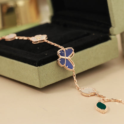[Eternal jewelry]LUCKY SPRING BUTTERFLY 5 MOTIF BRACELET