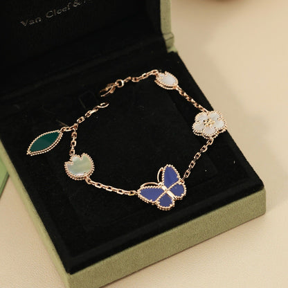 [Eternal jewelry]LUCKY SPRING BUTTERFLY 5 MOTIF BRACELET